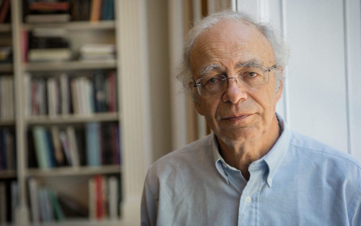 Australian philosopher Peter Singer poses for an portrait at Yale University Press office to promote his new book "The Most You Can Do", in London, Britain, June 11, 2015. Photograph taken June 11, 2015. THOMSON REUTERS FOUNDATION/Tristan Martin - RTX1KBZW