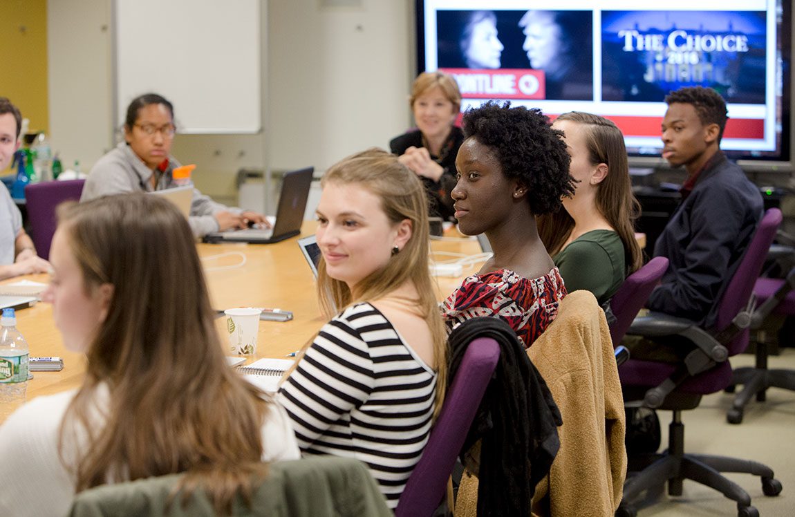Students in a Princeton Journalism seminar
