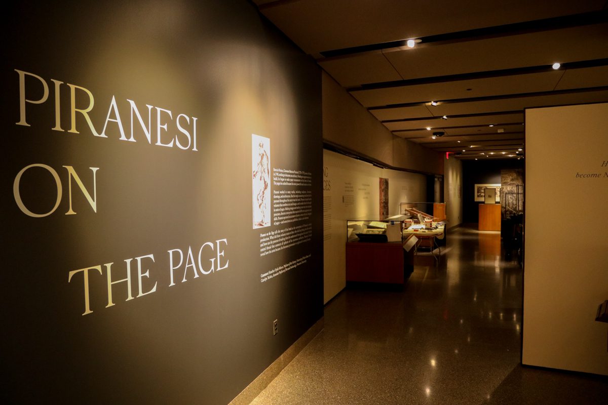 Piranesi on the page display in gallery