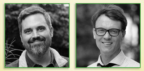 Black and white images of Matthew Halteman and Andrew Chignell