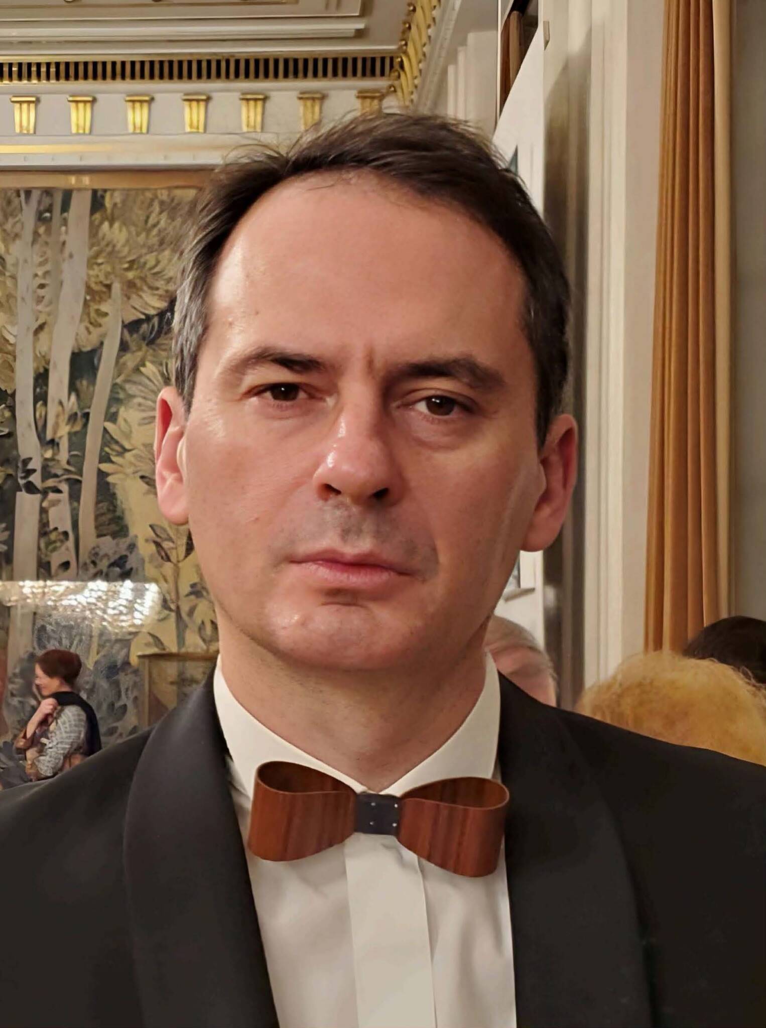Christo Grozev wearing a bowtie.